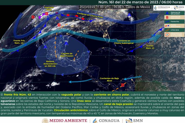 Un Canal De Baja Presión Y Un Anticiclón Continuarán Dividiendo A México Entre Lluvias Vientos 6249