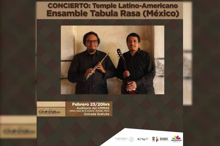 Mañana en el CMMAS, flauta, guitarra y electrónica con sabor latino