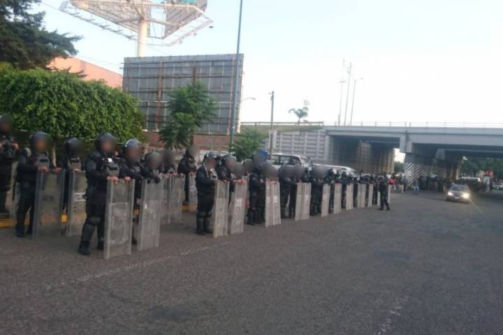 Despliega SSP operativo ante manifestaciones de la CNTE      