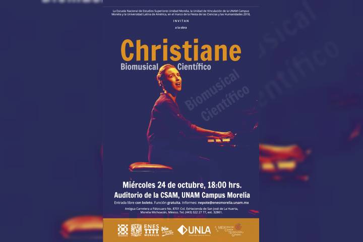 Christiane, bio-musical científico se presentará por única ocasión en Morelia