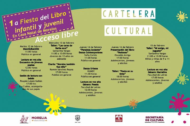 Mundos, historias y personajes, en la Primera Fiesta del Libro Infantil y Juvenil: SeCultura Morelia  