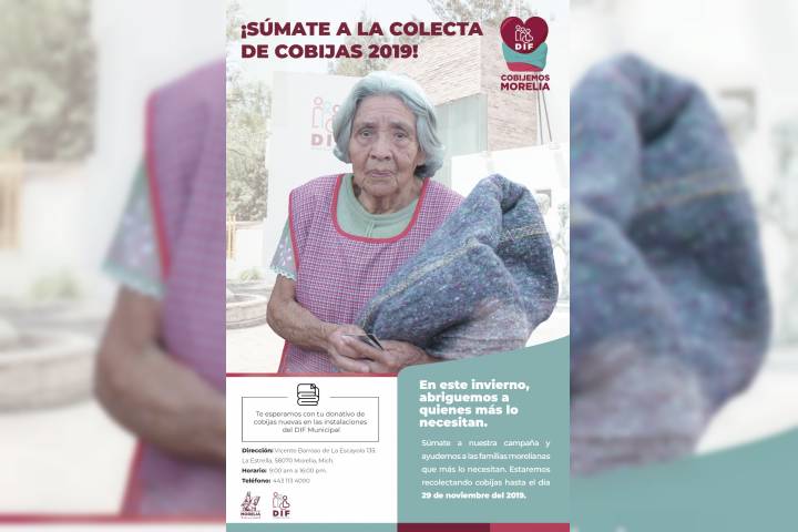 Invita DIF Morelia a donar cobijas en colecta 2019