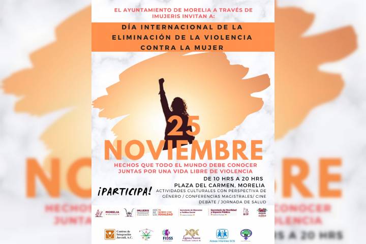 Gobierno de Morelia invita a la conmemoración del Día Internacional de la eliminación de la Violencia contra la Mujer