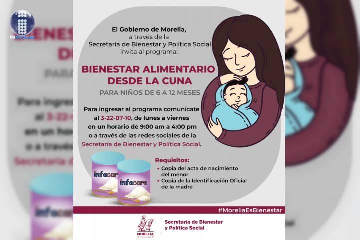 Gobierno de Morelia presenta convocatoria del programa "Bienestar desde la Cuna"