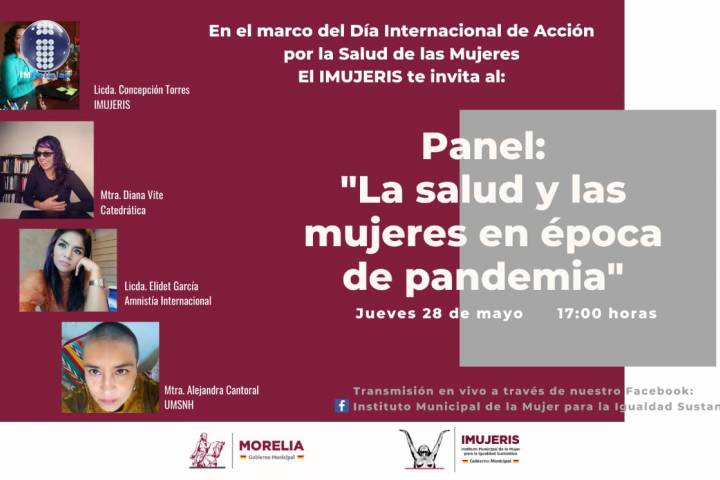 Transmitirá IMUJERES panel "La salud y las mujeres en época de pandemia"