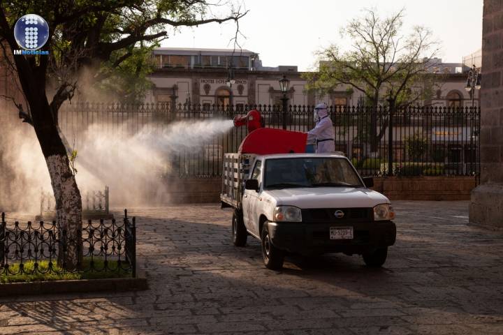 Continúa Gobierno de Morelia sanitizaciones ante COVID-19