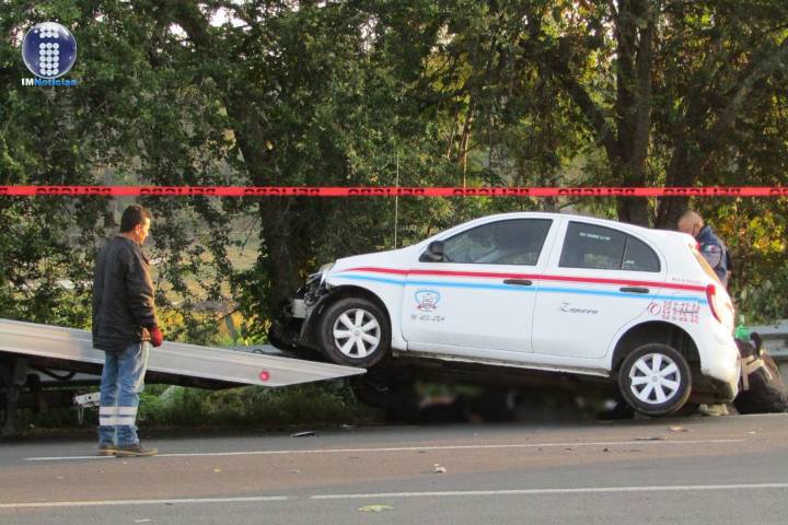 Hombre muere al ser arrollado por un taxi en la entrada a Chaparaco 