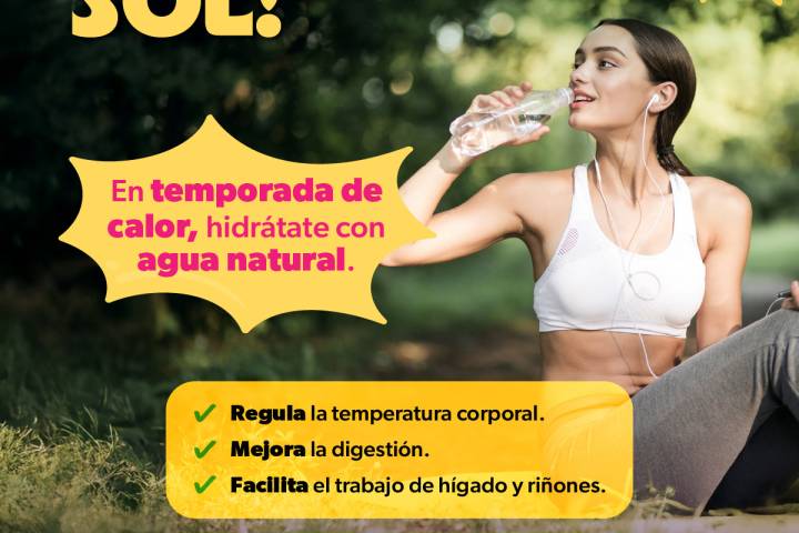 En temporada de calor, elige agua natural para una hidratación óptima: SSM