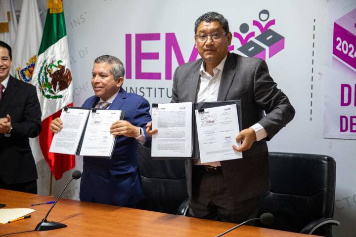 INE y IEM firman convenio de colaboración para el Proceso Electoral del Poder Judicial de Michoacán 2024-2025